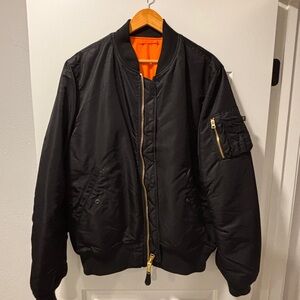 Alpha Industries Black MA-1 Bomber Jacket (Heritage)